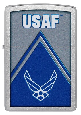 U S AIR FORCE, ORIGINAL STREET CHROME FINISH, WIND PROOF ZIPPO
