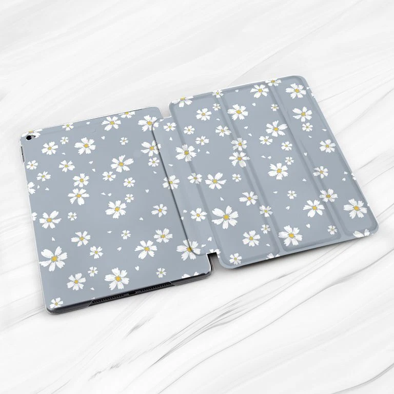 Small Gaisy Flowers Light Blue Case For iPad 10.2 Air 3 4 5 Pro 9.7 11 12.9 Mini - Image 2 of 4