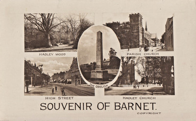 EOR 1917 Mehransicht Postkarte, Souvenir von Barnet, Hertfordshire
