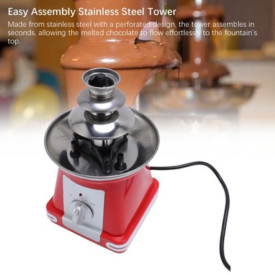Neu 3 Tier Mini Chocolate Fountain Stainless Steel Electric Chocolate Fondue