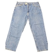 Vintage Carhartt WIP Mens Jeans 44x30 Light Wash Straight Fit Denim Pants B17STW