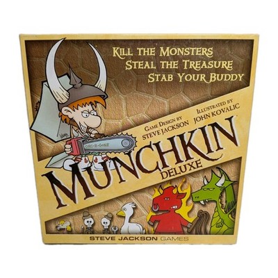 Munchkin Deluxe COMPLETE Steve Jackson Games John Kovalic Monsters Treasure