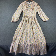 Shein Cottagecore Maxi Dress Womens Small S Floral Long Sleeve Flowy