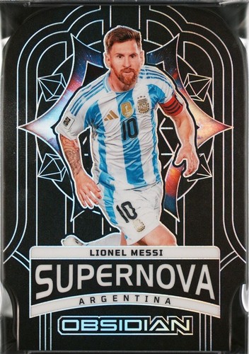 2023-24 Panini Obsidian Argentina Lionel Messi Red Crystal Jersey