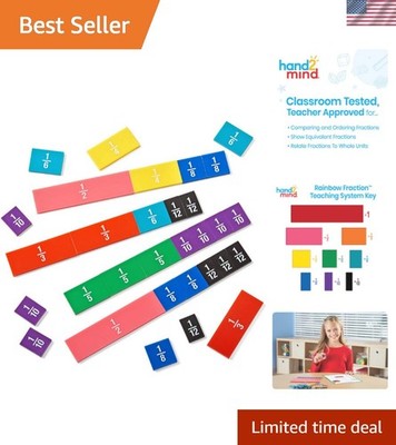 Set of 51 Colorful Fraction & Decimal Tiles - Interactive Montessori Learning