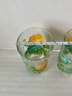 2 Pioneer Woman Rose Shadow Drinking Glasses Tumblers Blue Yellow Green Floral — photo 4