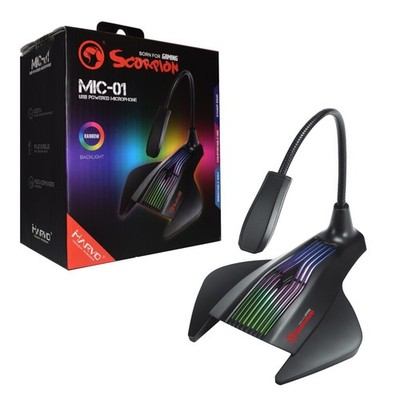 Marvo Scorpion MIC-01 RGB USB-betriebenes flexibles Gaming- und Streaming-Mikrofon