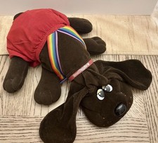 VTG 1985 Tonka Pound Puppies Chocolate Dark Brown Plush Dog READ DESCRIPTION