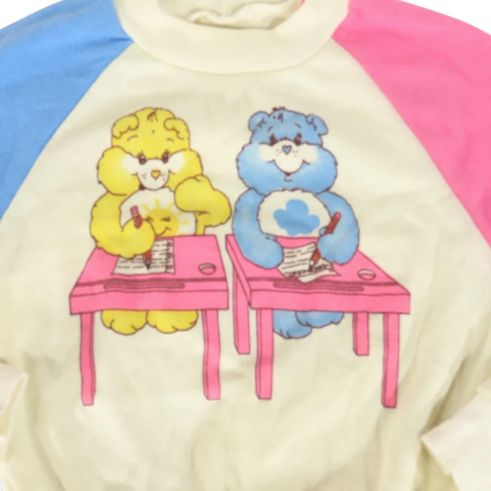 VERDADERO VINTAGE Care Bears Sudadera Top CHEER & FUNSHINE Dibujo en Escritorios TALLA 4-5? Foto 3 de 4