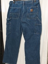 Carhartt Men s Carpenter Jeans Fit B13-DPS 38x30 Blue Denim Original Dungarees