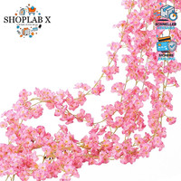 KüNstliche KirschblüTen Girlande 5,4M Rosa Blumengirlande FüR Hochzeit Deko