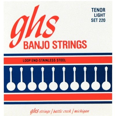 GHS 220 - Banjo Saitensatz 4-String Tenor Stainless Steel Light .009-.028 | Neu