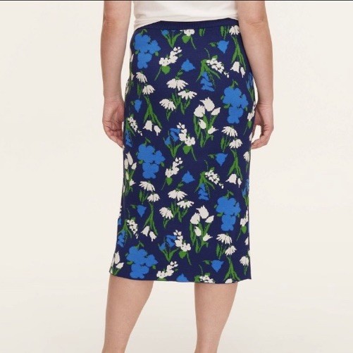 Kate Spade  Floral Sweater Midi Skirt - kate spade  Blue/Green/White XL