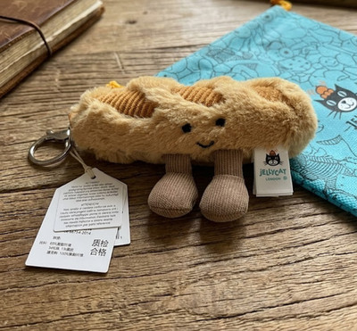 Jellycat Amuseables Baguette Plush Keychain Cute Bread Bag Charm Gift NWT  