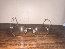 2 Vintage 1 Gold Wire Glasses  1 Silver Round Wire Glasses With Cases Frames