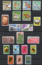 12 Album Pages Republic of Chad 1970s - 90s. Stamped/ MNH.