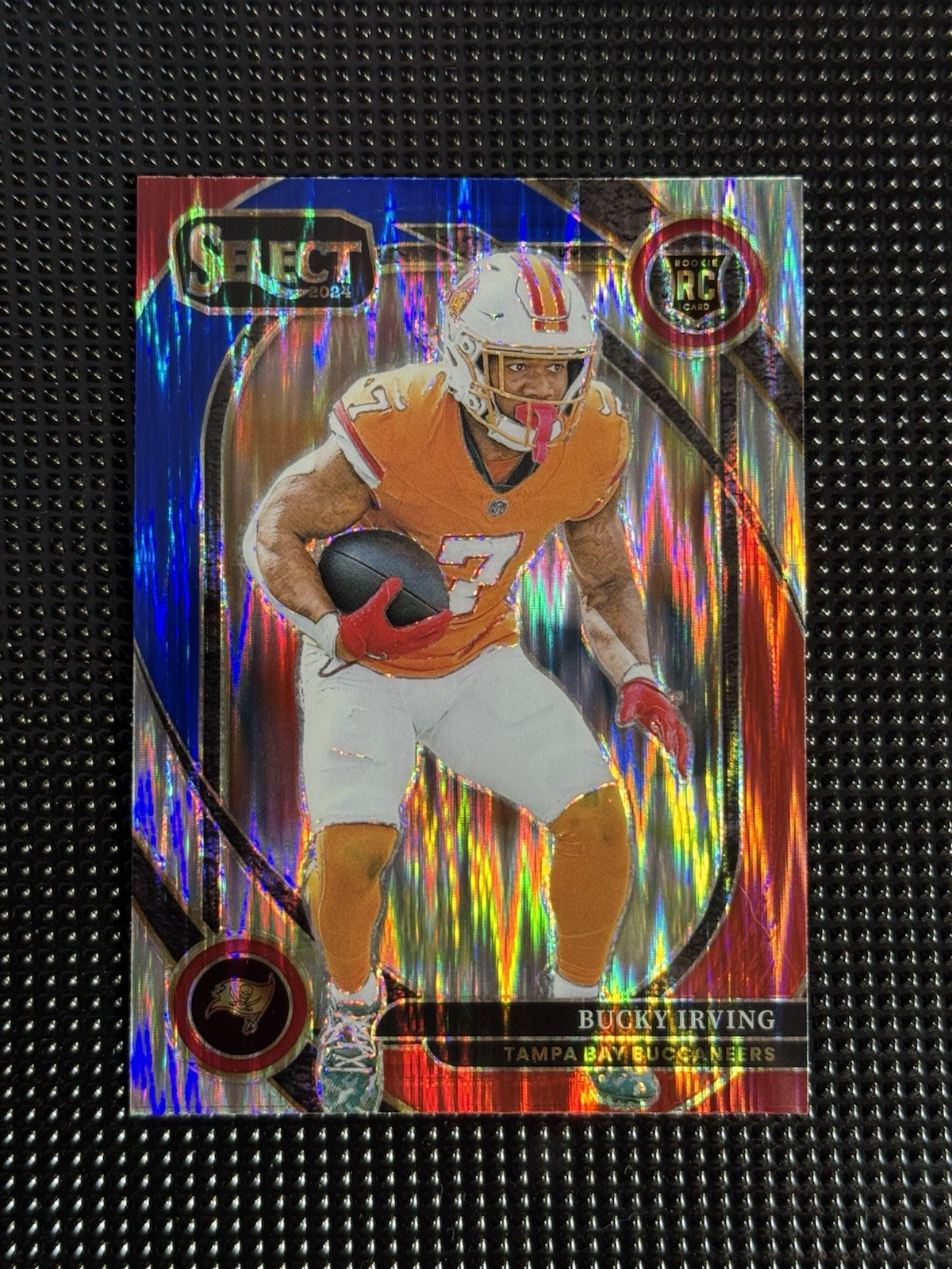 2024 Panini Select - Club Level Bucky Irving #239 Red & Blue Shock Prizm (RC)