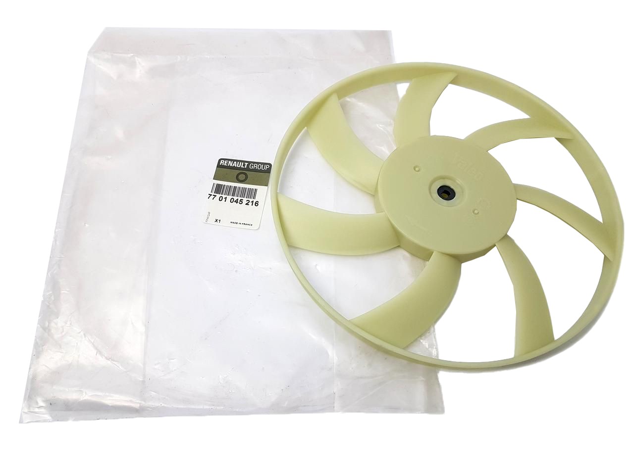 Hélice de ventilateur en polymère renforcé pour bloc radiateur Twingo I et Thalia, OE 7701050677