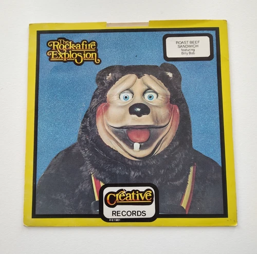 The Rock-afire Explosion 45 Record BEATLES MEDLEY - ROAST BEEF SANDWICH 1981 NM