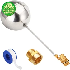3/4in DN20 Float Ball Valve Stainless Steel Brass Water Tank Automatic Control