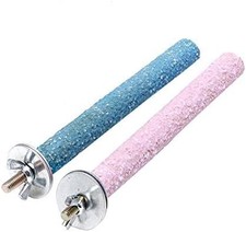 2 Pcs Multi-Color Random Bird Perch Stand Toy Wood 2 pieces,