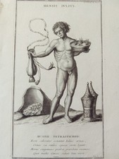 Incisione '700 - MENSIS IVLIVS (Luglio) - Cronografo del 354 - Lambec