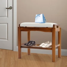 Shoe Bench with Cushion, Shoe Storage Bench, Shoe Storage Bench for Entryway