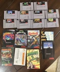Super Nintendo SNES Game And Manual Lot, Final Fantasy, Zelda, Metroid, Contra