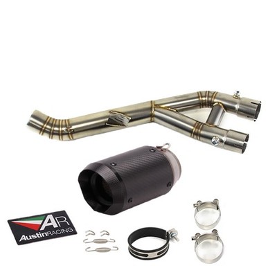 YZF R1 2015-2025 For Yamaha MT10 Slip On Exhaust Mid Link Pipe 61mm Muffler Tips