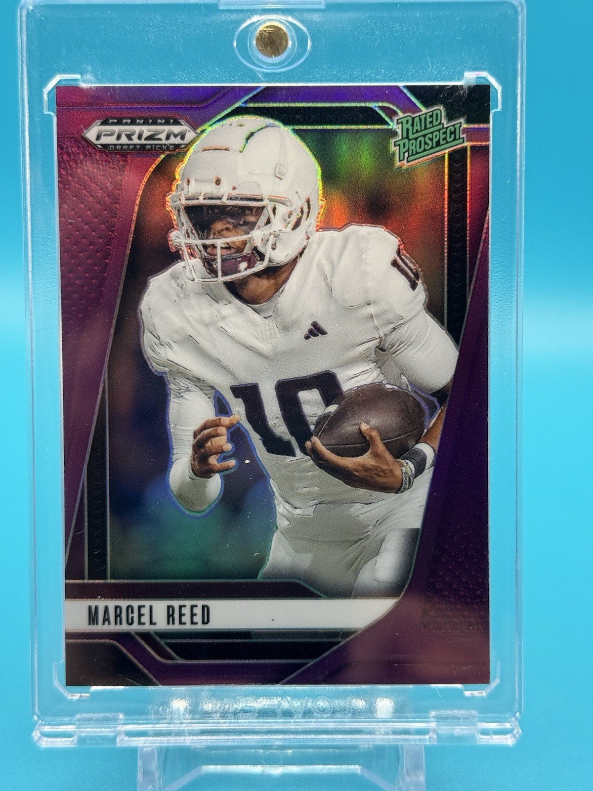 Marcel Reed 2025 Prizm Draft Purple Rated Prospect Rookie #167 Texas A&M /99