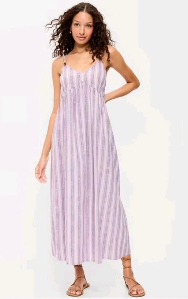 OLD NAVY Lavender Striped Maxi Dress Spaghetti Straps-Large NWT
Opens in a new window or tab