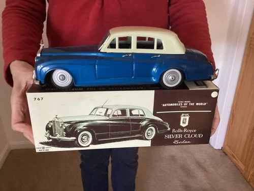 Vintage Bandai ROLLS-ROYCE SILVER CLOUD Tin Litho w/BOX 1960s