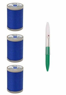 3 Pack Coats  Clark Sewing Dual Duty XP Heavy Polyester Thread Monaco Blue