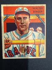 1934-36 National Chicle Diamond Stars - R327 Wally Berger #25