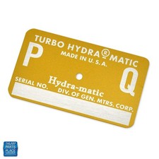 1969 1971-1974 Gto Firebird Automatic Transmission Tag Pq Yellow With Rivet Ea