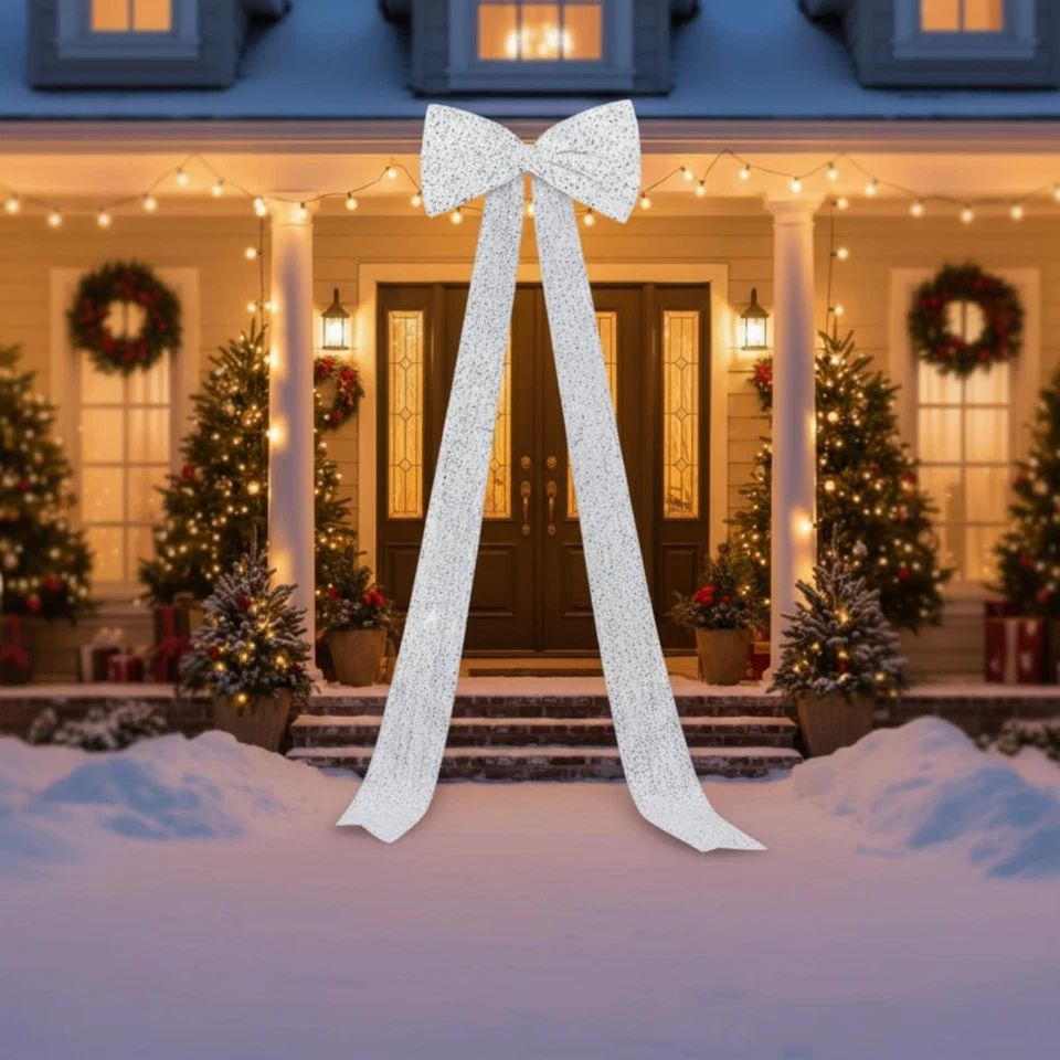 Arco grande decoración 118x28 pulgadas Navidad terciopelo lentejuelas arco para fondo de pared extra... Foto 3 de 4