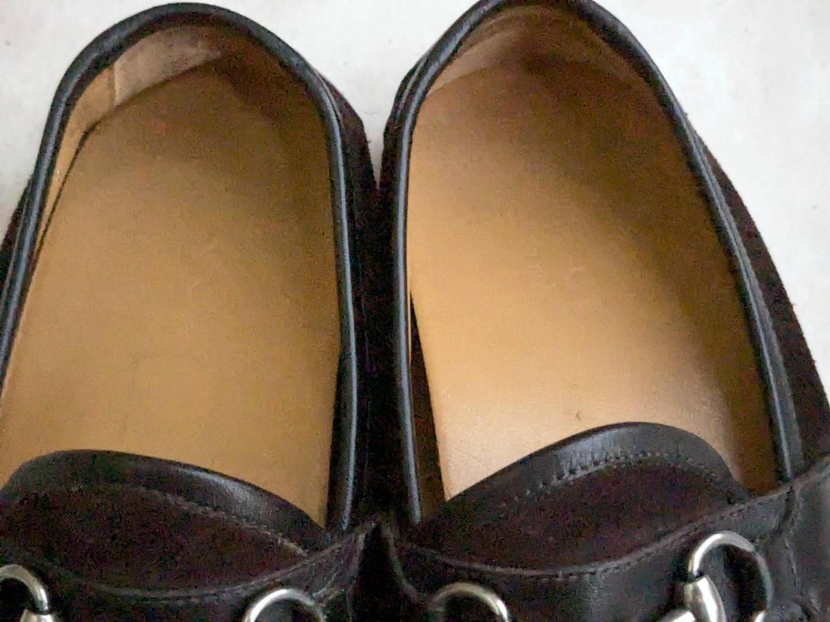 Gucci Horsebit Loafers Brown Monogram Leather Men US 12.5 Slip Ons Snaffle Gucci Horsebit Loafers Men US 9.5 Brown Snaffle Slip-Ons  main image 4