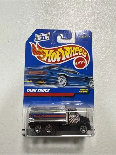 1998 Hot Wheels Tank Truck Black / Silver Collector #864