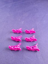 Vtg Y2K Light Purple Flower Plastic Hair Clips Lot Of 6 Clips 3