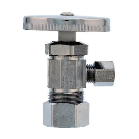 JONES STEPHENS S10317 5/8" OD x 1/4" OD Chrome Plated Quarter Turn Supply Stop, - Picture 1 of 1