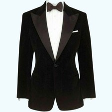 Men's Classic Black Velvet Blazer Designer Party Wear Wedding Dinner Blazer