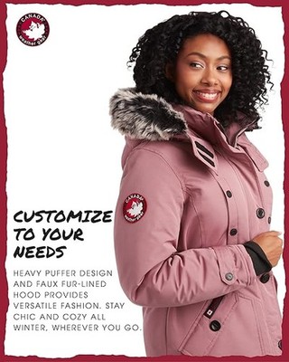 CANADA WEATHER GEAR WOMENS LONG PUFFER COAT SIZE: MEN XL - PINK HAZE