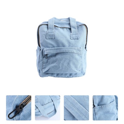 denim school backpack