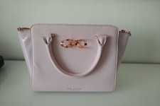 Ted Baker Paiton Bow Leather Tote Bag Pale Pink - VGC