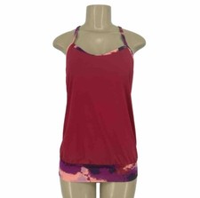 Nike Women Medium Sport Fuchsia Cascade Racerback Tankini Top 1-6