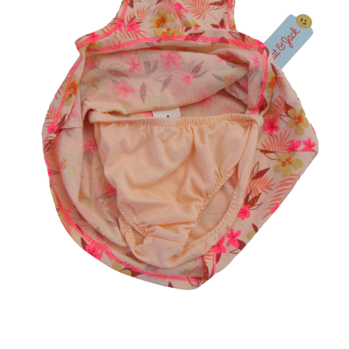 Cat & Jack Baby Girl Size 18M Sleeveless Racerback Dress Brief Peach Floral - Picture 2 of 6