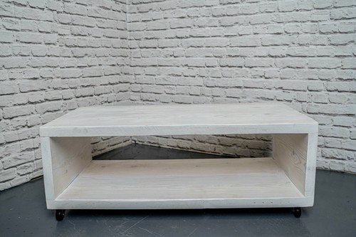 Industrial Reclaimed Scaffold Board Coffee Table Modern Rustic - ANA - Picture 4 of 7