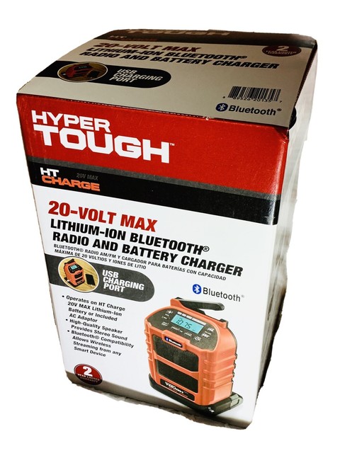 Hyper Tough 20 Volt Lithium Ion Jobsite Radio : 20-Volt