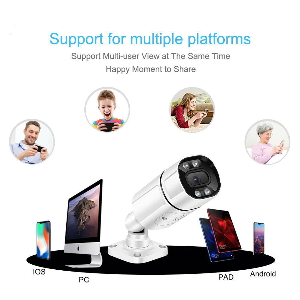 5MP Wifi POE IP Bullet Camera IR Dual Lights H.265 2 Way Audio IP66 Card Slot - Image 3 of 4