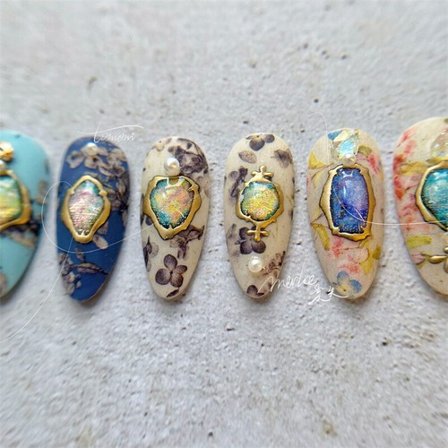 3D Nagelsticker Selbstklebend Nagelaufkleber Glitzer Struktur Textur Fingernägel - Bild 33 von 52